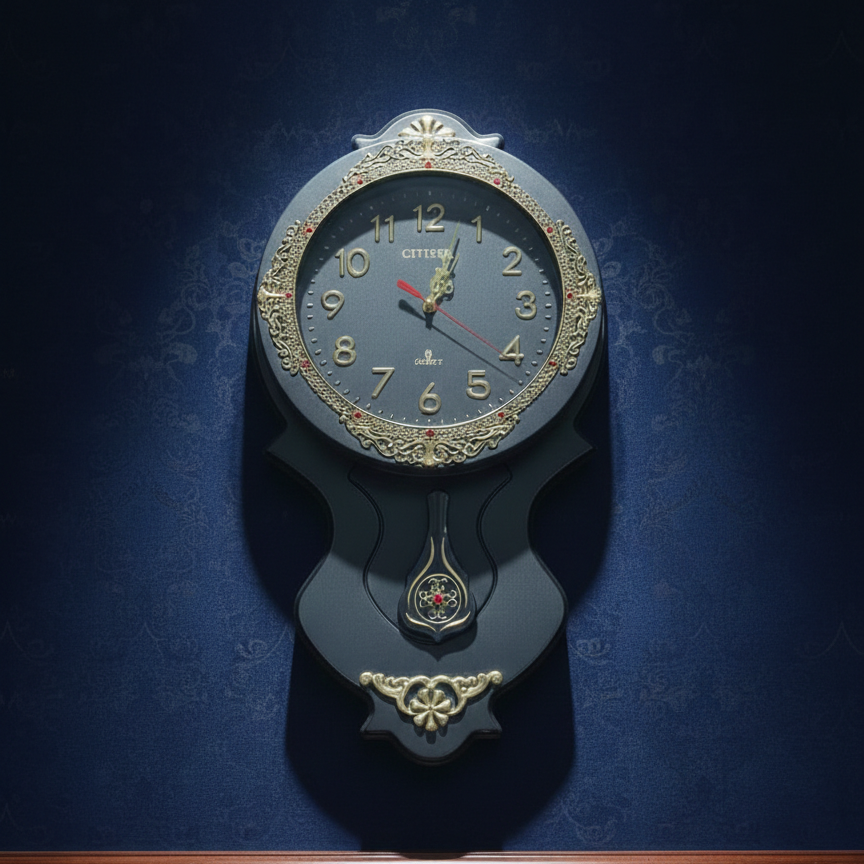 Ornate Pendulum Decorative Wall Clock 2.0