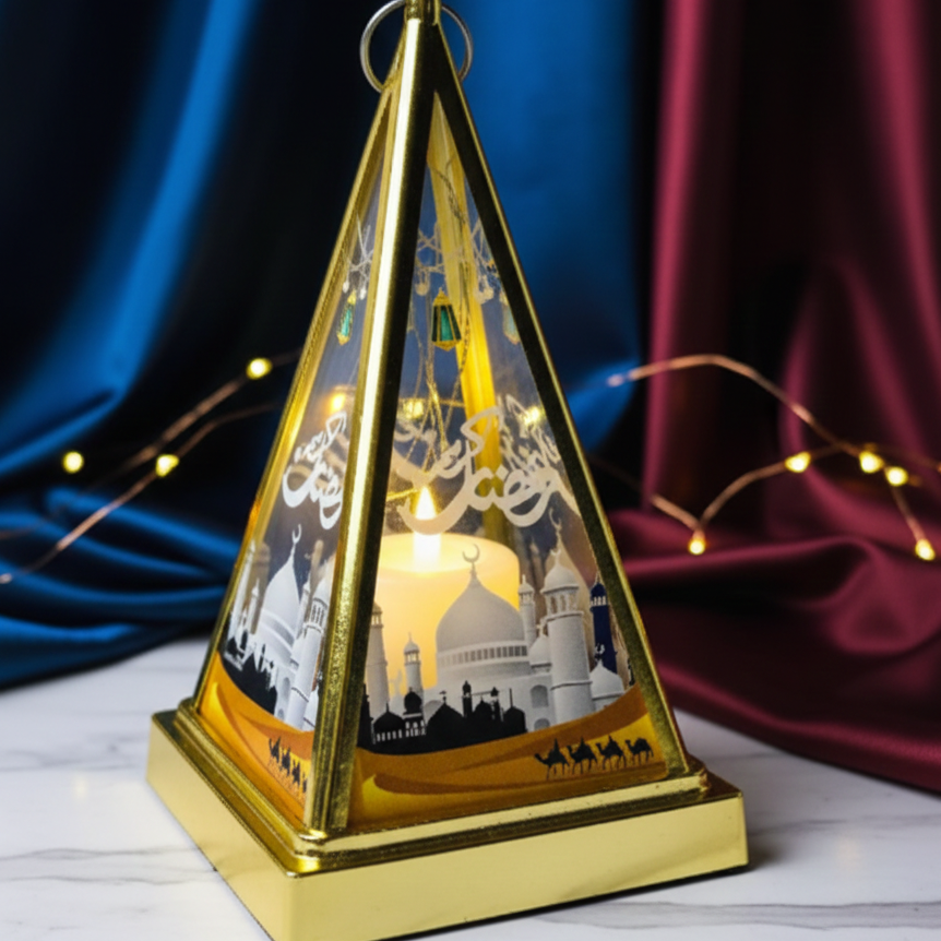 Sacred Pyramid Calligraphy Lantern